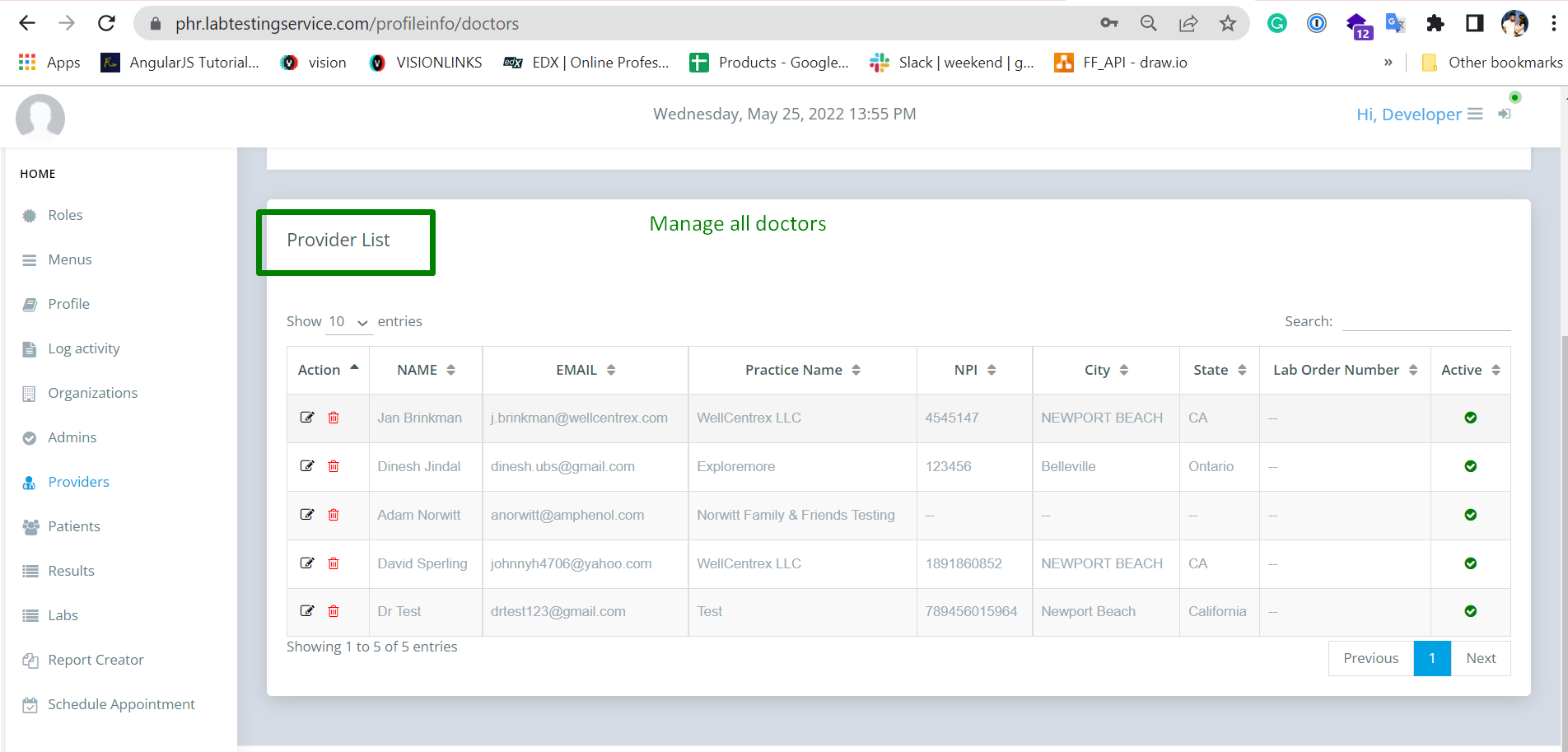 WellCentrex Patient Lab screenshot 1