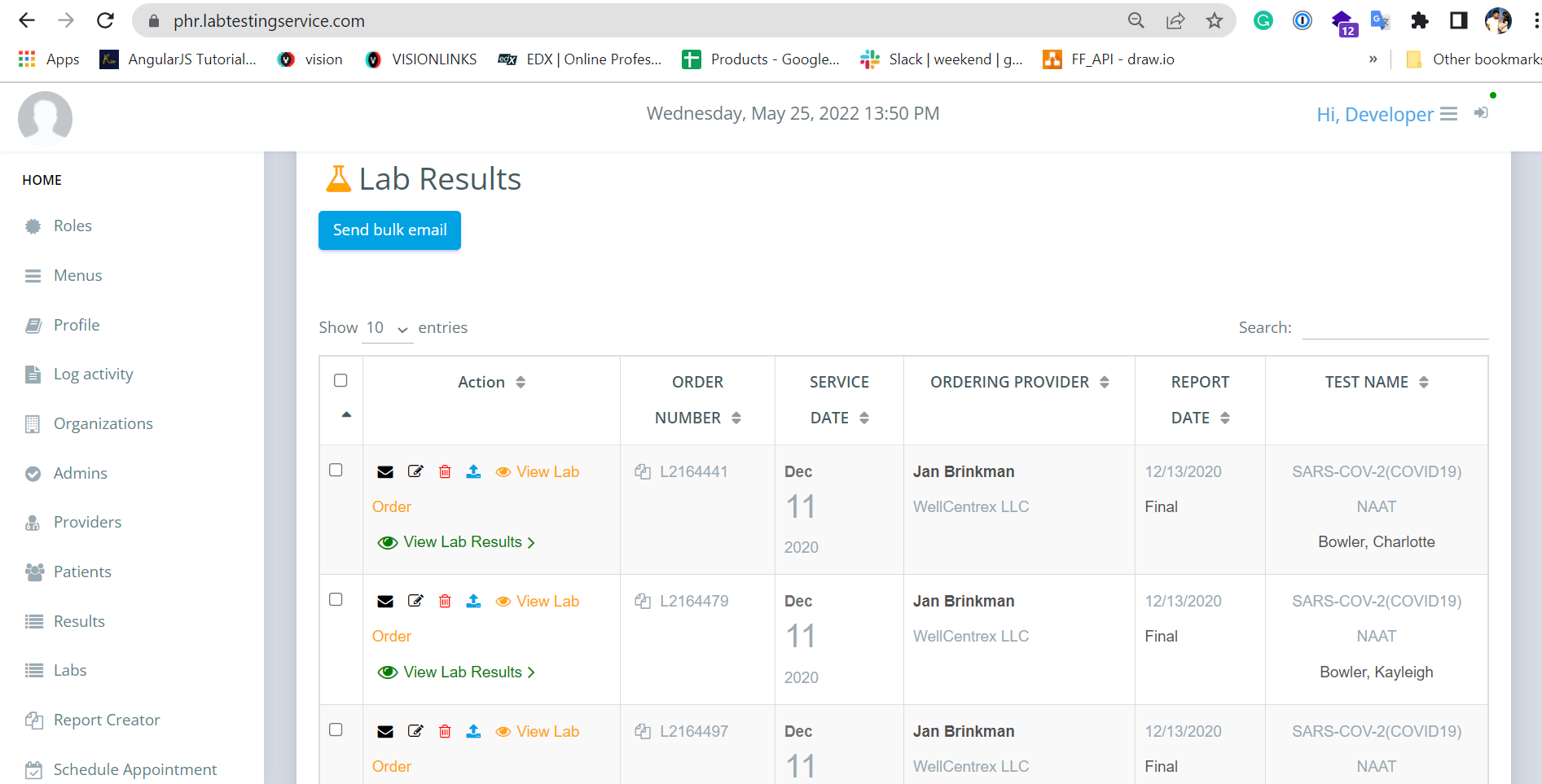 WellCentrex Patient Lab screenshot 3